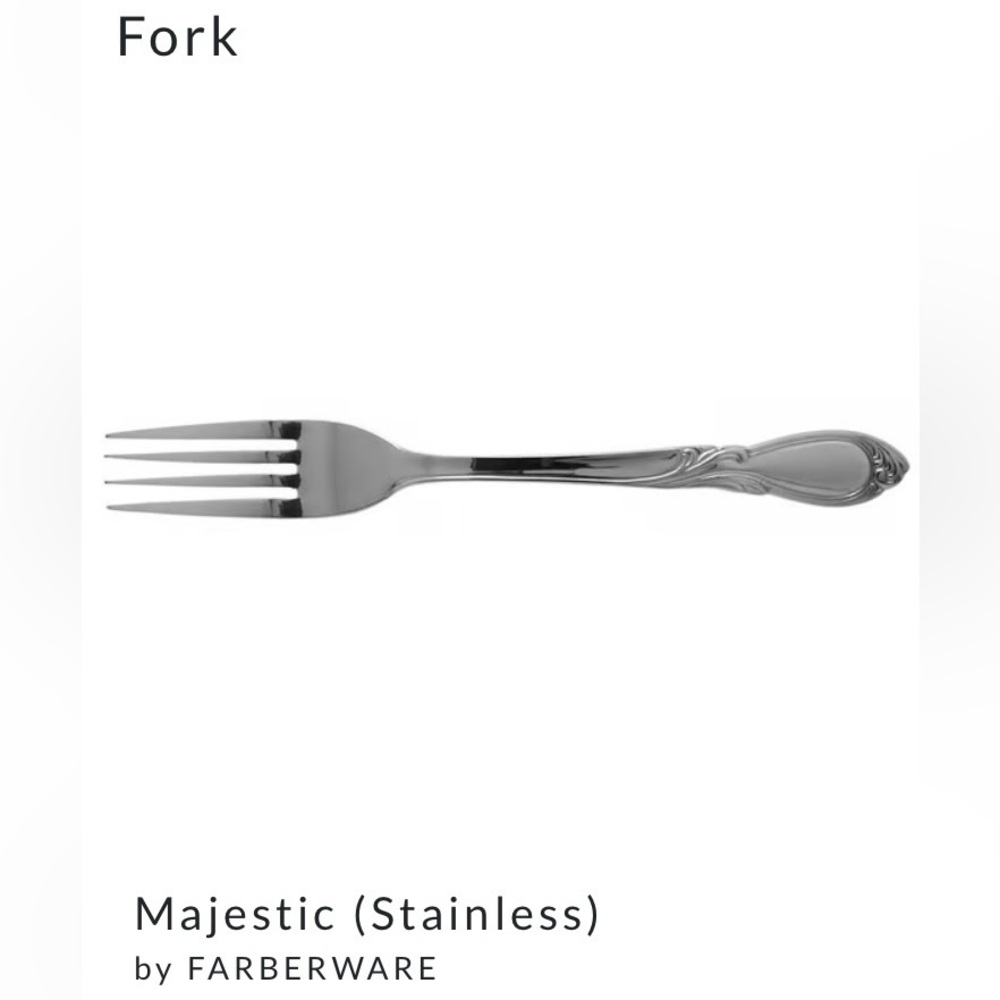 Farberware Majestic Dinner Forks Stainless Flatware Silverware Set Of 4